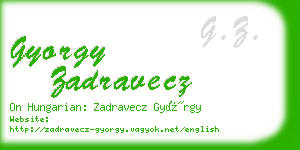 gyorgy zadravecz business card